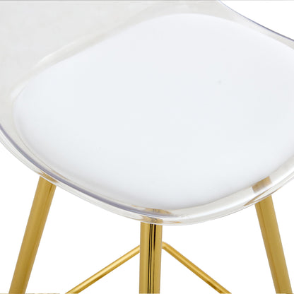 Stylish Upholstered Bar Chairs With Metal Leg