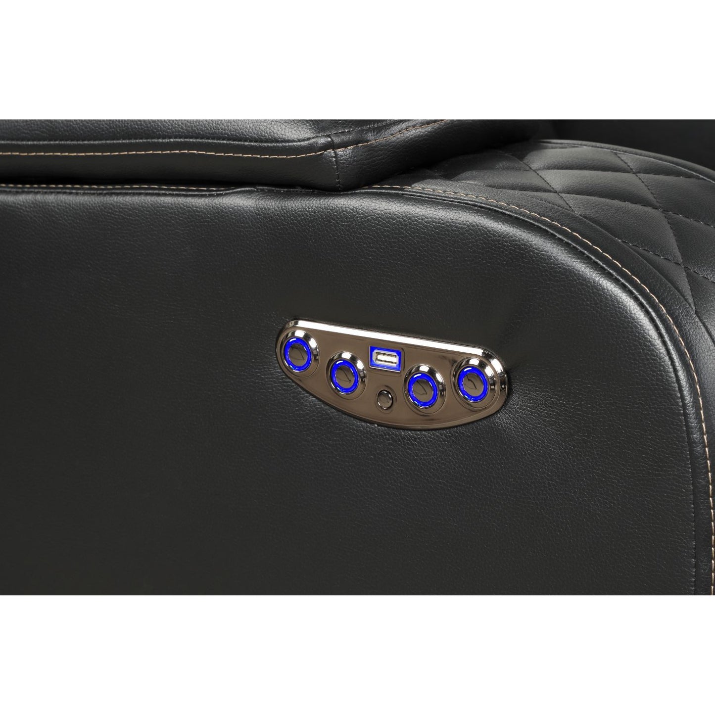 Benz - LED & Power Recliner With Adjustable Headrests And Ambient LED Lighting