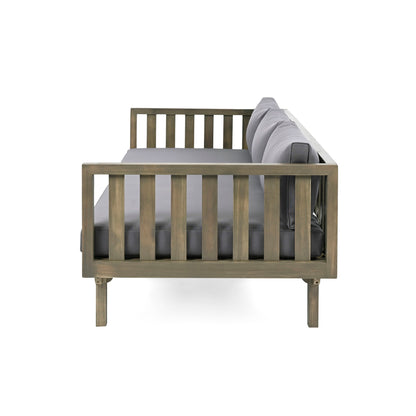 Claremont - 3 Seater Daybed Teak Acacia Wood Water Resistant Cushions