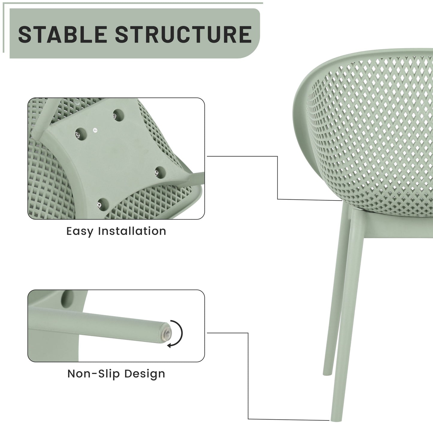 2 Pack Lounge Chair Set & Folding Square Table