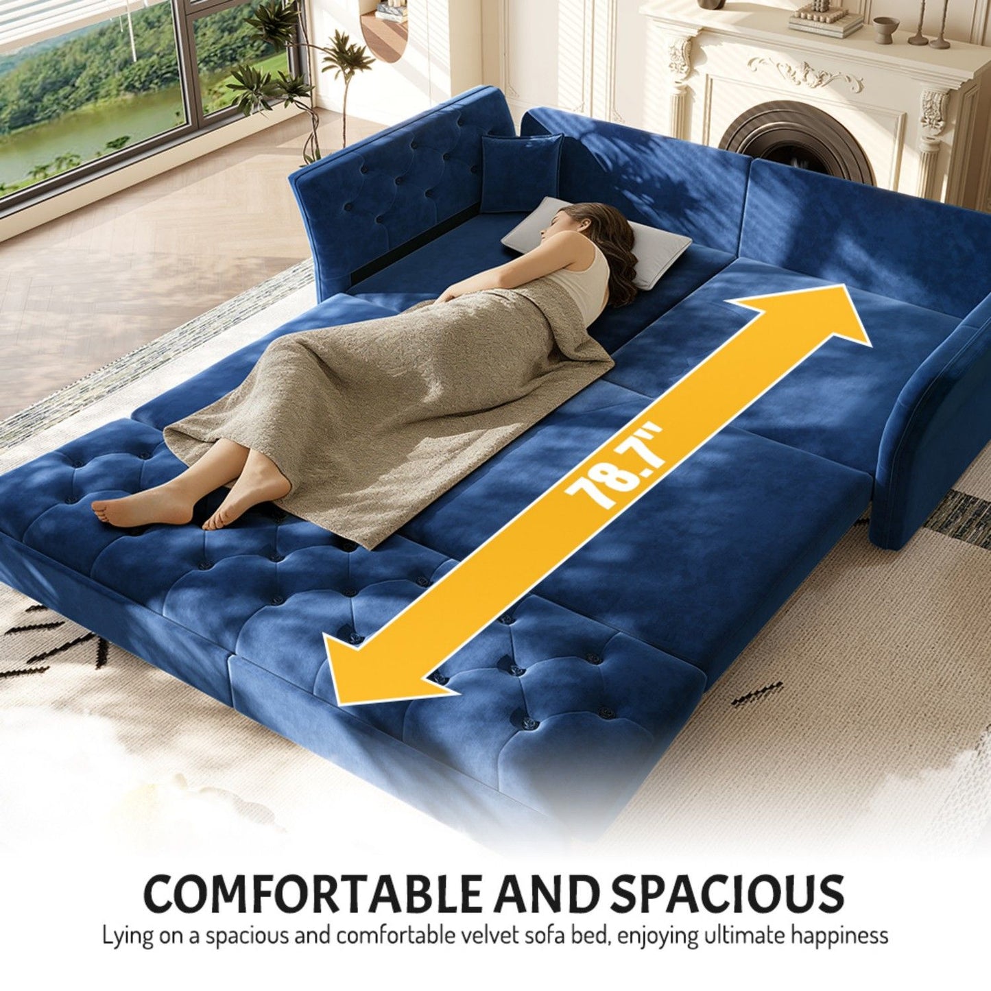 Oversize Pull Out Sofa Bed For Living Room