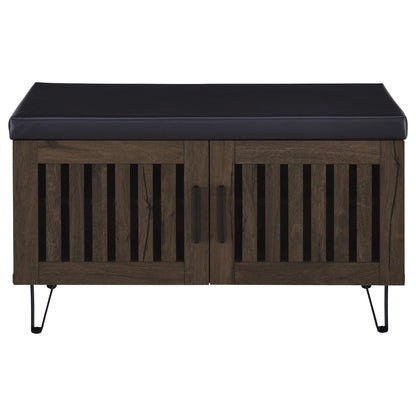 Clackamas - 2 Door Storage Bench With Padded Seat