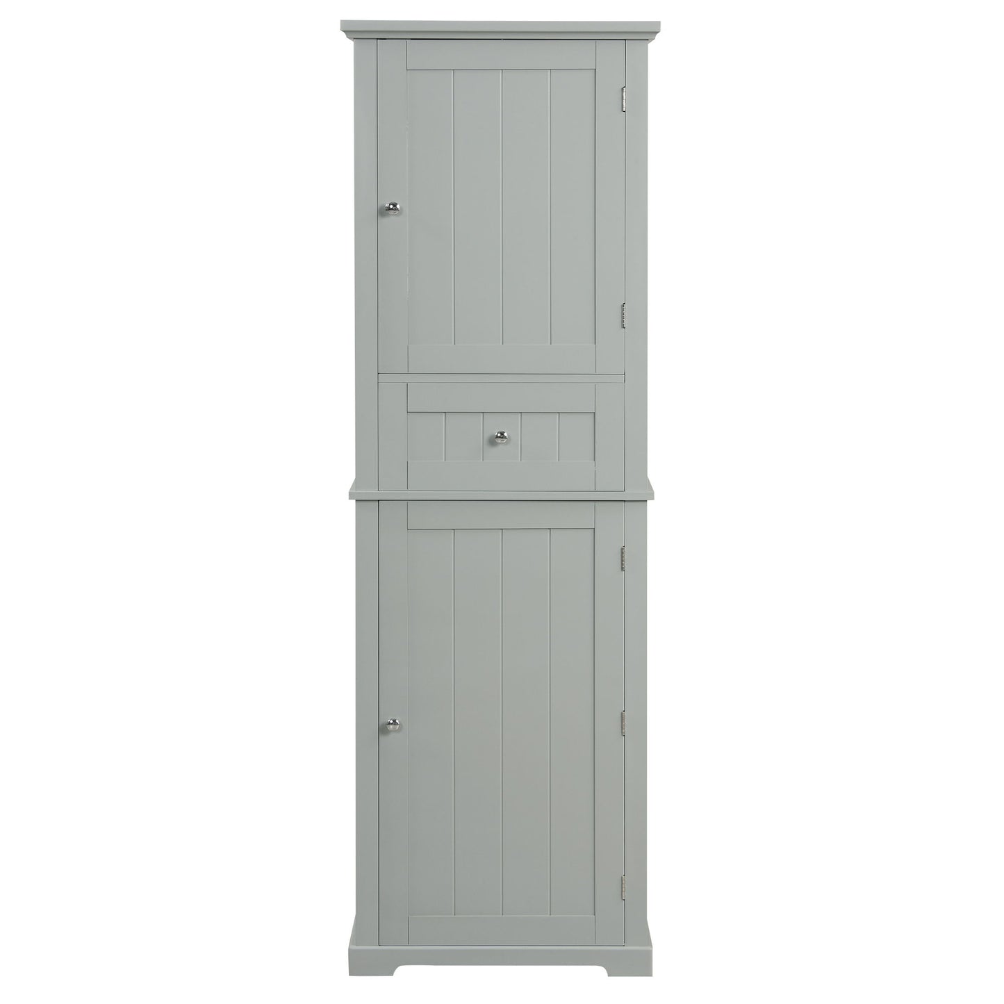 Tall Freestanding Bathroom Storage Cabinet With Drawer And Adjustable Shelf