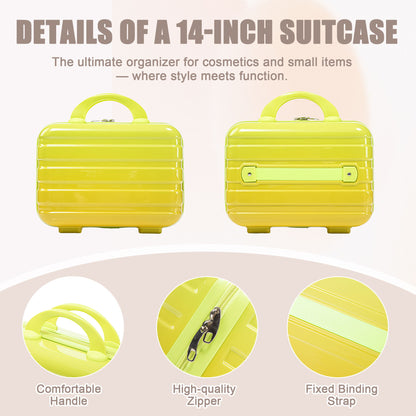Luggage Set 14" / 20" With Combination Lock And Cosmetic Case