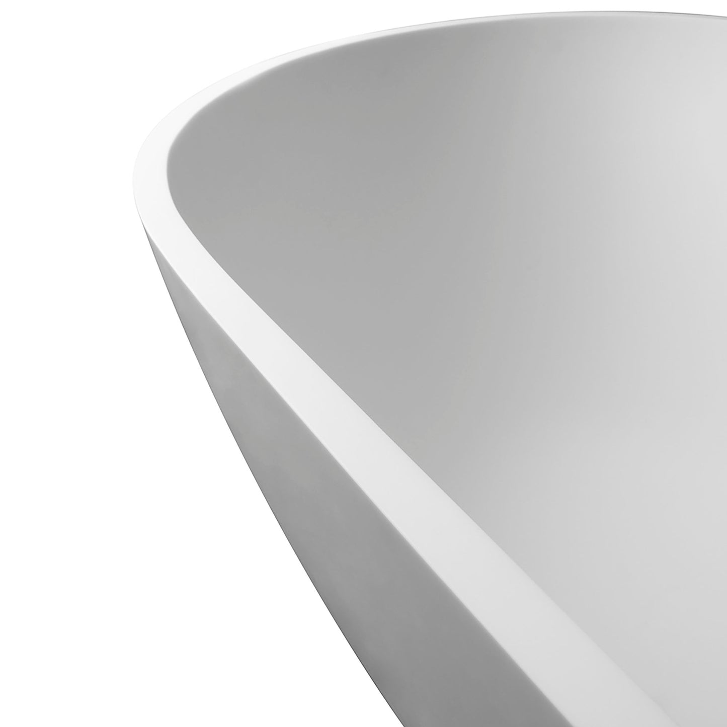 Small Size Stone Resin Solid Surface Oval Shape Freestanding Bathtub For The Bathroom - Matte White