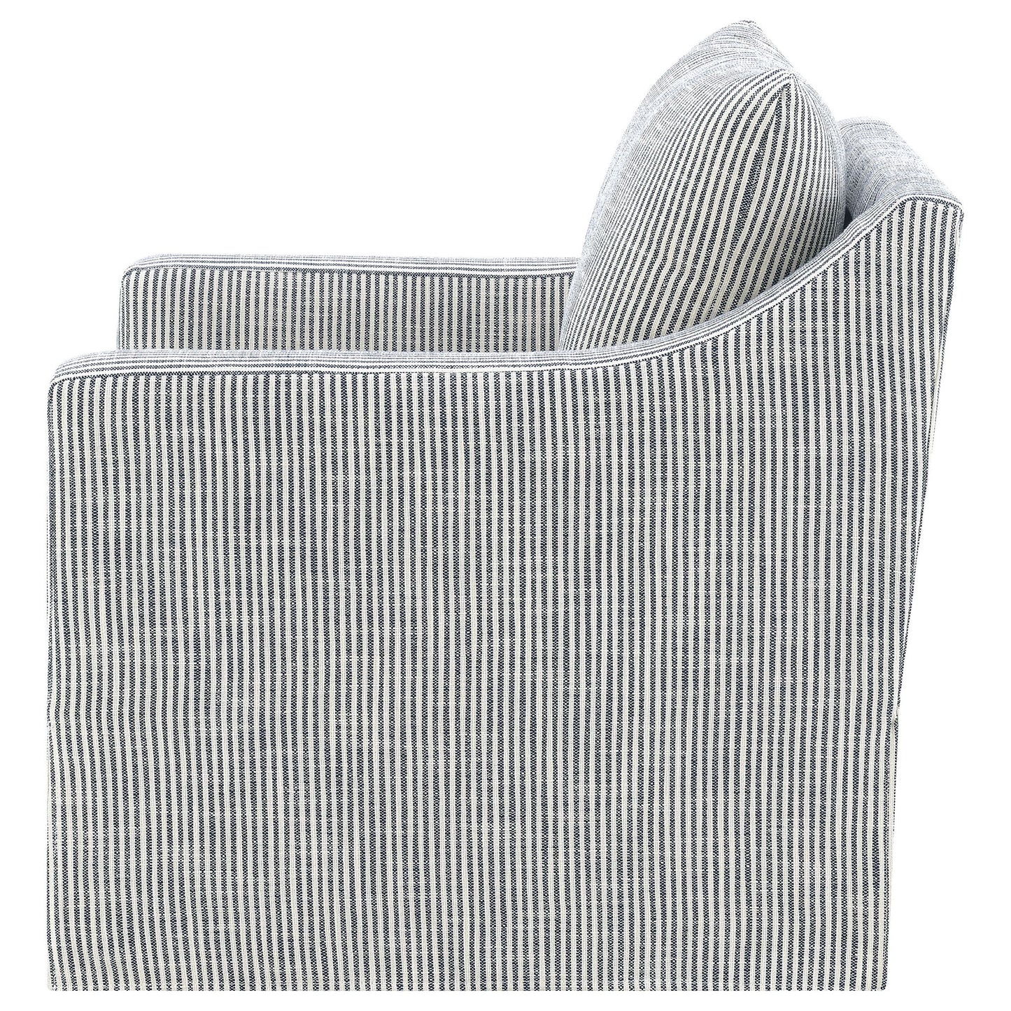 Merced - Upholstered Sloped Arm Accent Swivel Chair With 360 Degree Swivel Base - Gray