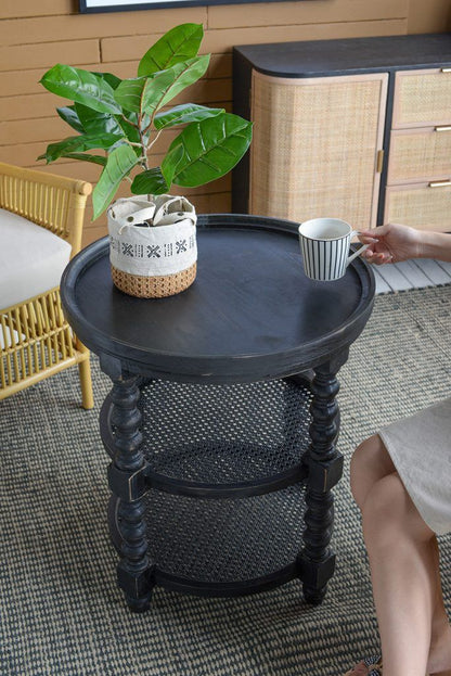 Round 3 Tiered Side Tabel, End Tabel For Lving Room Bedroom Entryway