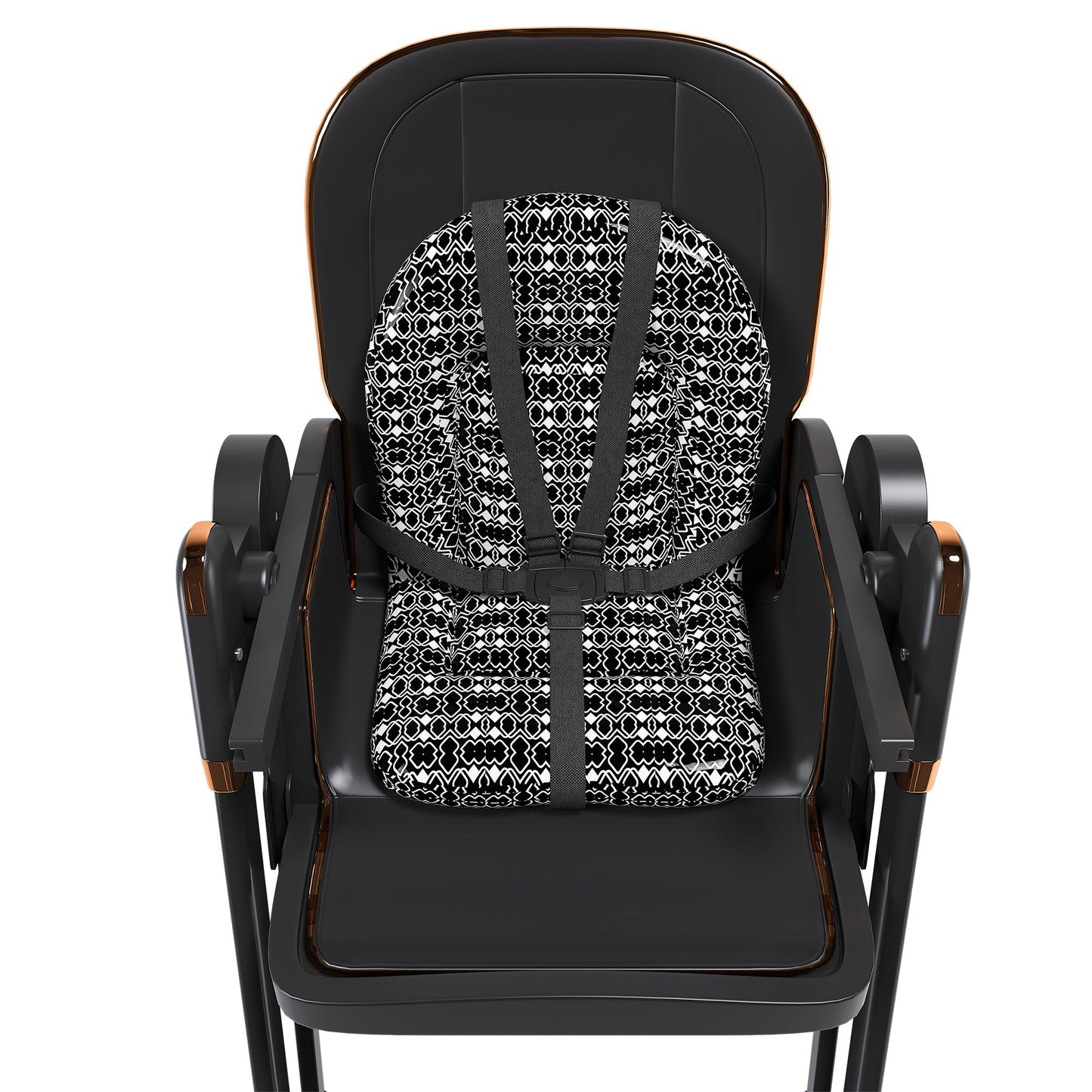 Convertible Baby High Chair To Rocker With 5 Point Harness