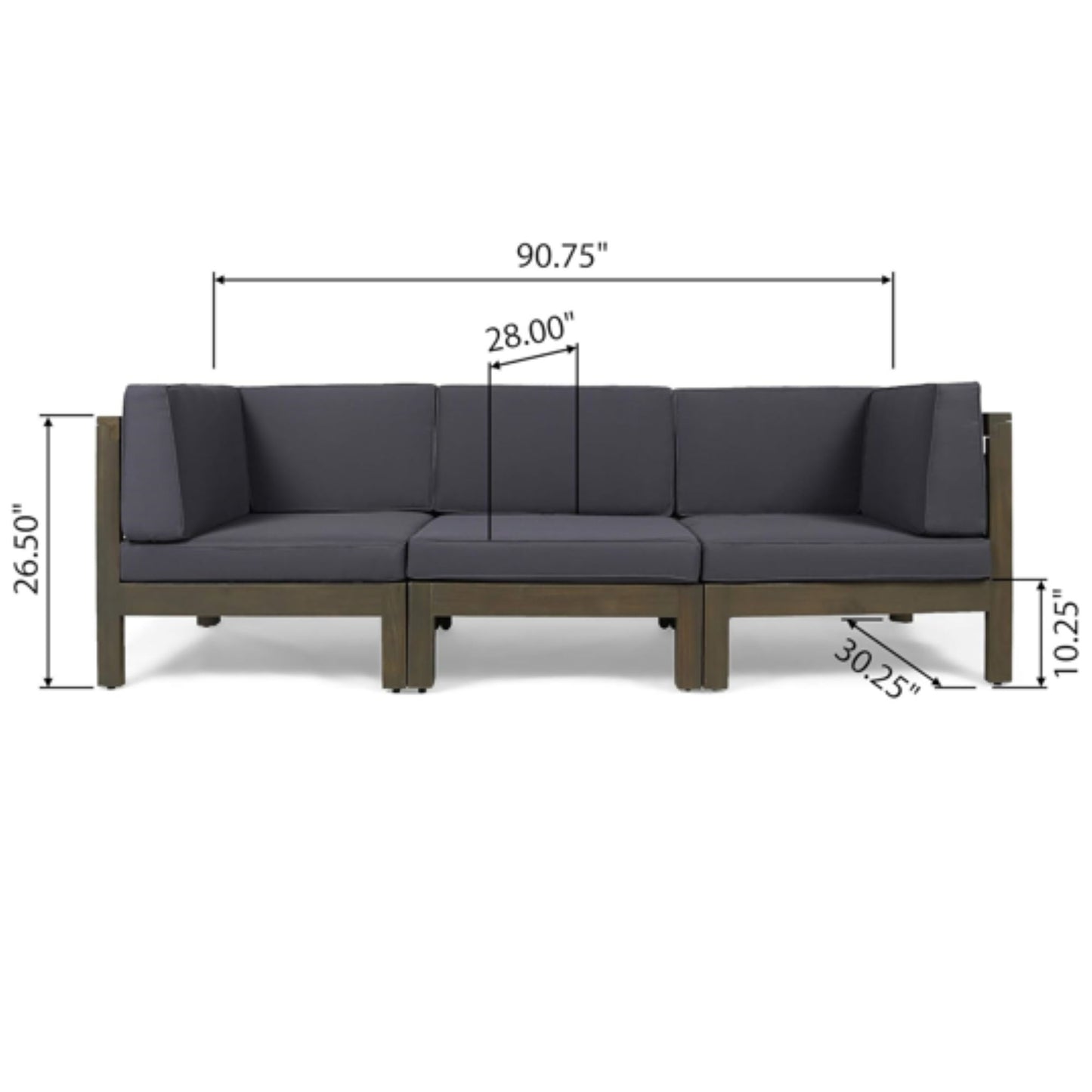 Oana - 3 Piece Sofa Set With Water Resistant Cushions