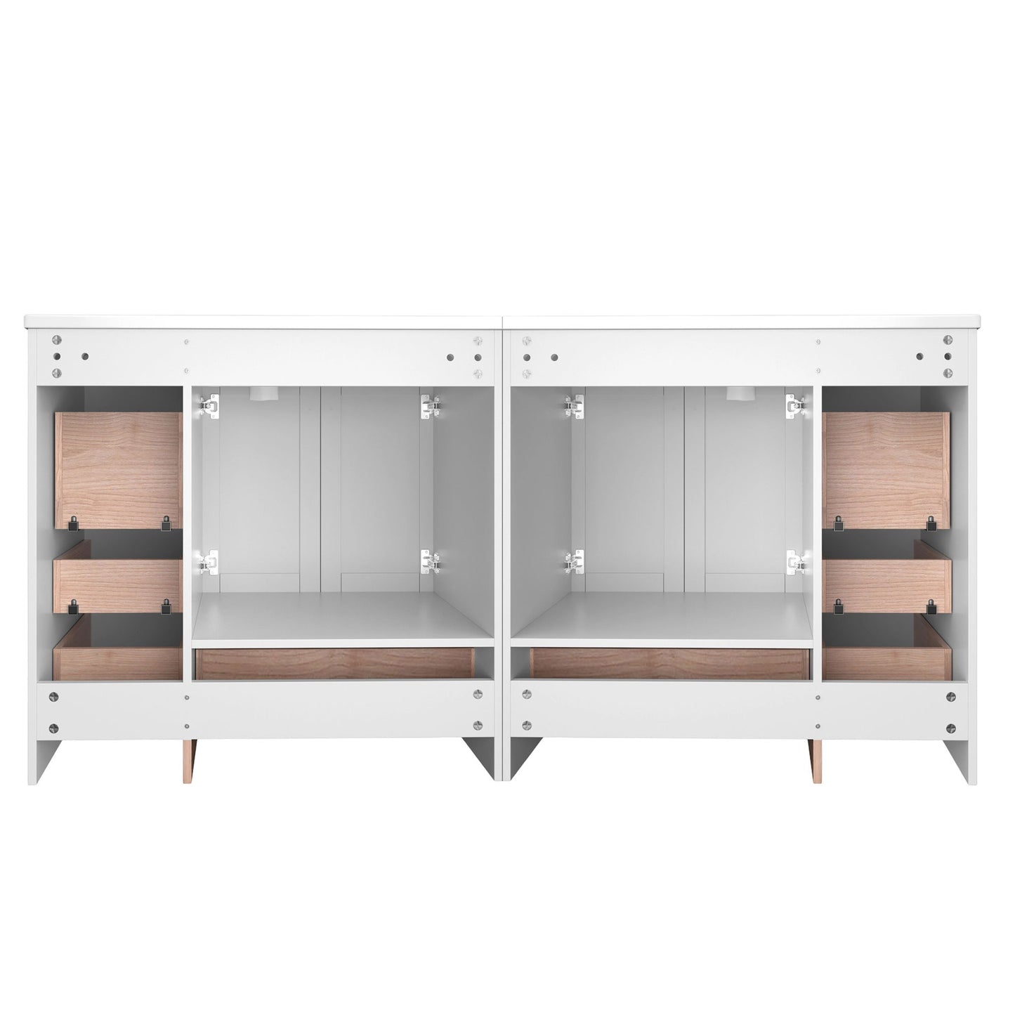 Shaker Free Standing Bathroom Vanity Cabinet & Sink, Soft Close Drawers, Soft Close Doors