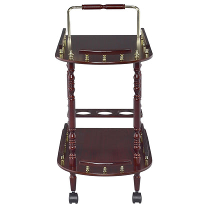 2 Shelf Serving Cart - Brown