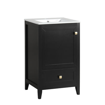 Bathroom Vanity With Sink, Soft Closing Cabinet Door, Storage Rack And Drawer