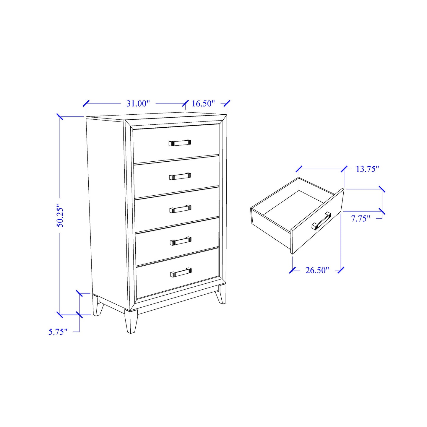 Mirage - 5 Piece Bedroom Set