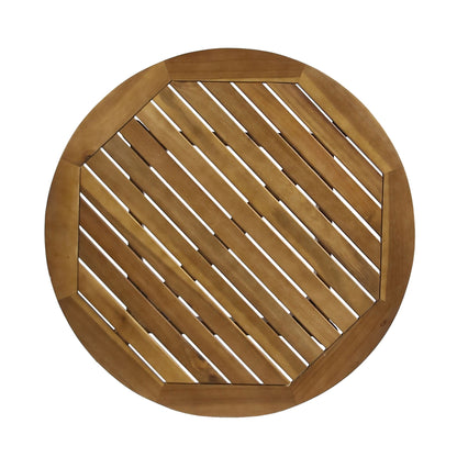 Stamford - Modern Outdoor Bistro Table With Water Resistant - Teak