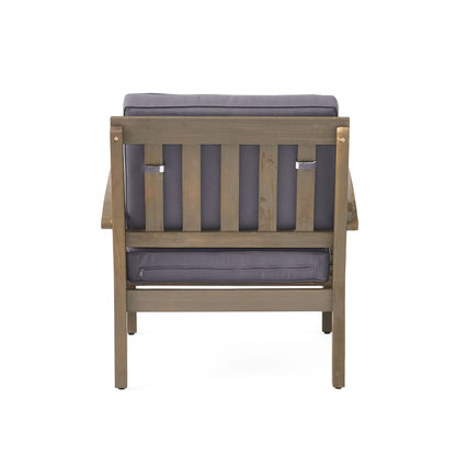 Peyton Club Chair Outdoor Seating Acacia Wood 32.25 X 28.00 X 31.25"