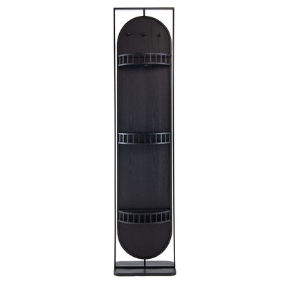 Full Length Standing Mirror, 360° Swivel Floor Mirror For Bedroom - Black