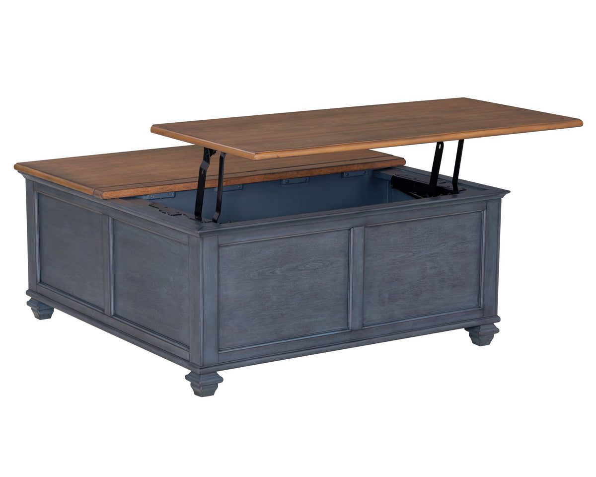 Lift-Top Coffee Table - Blue