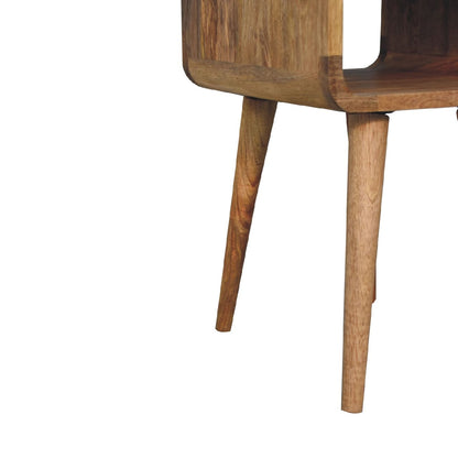 Mini Chestnut Curve Lower Bedside Nifhtstand
