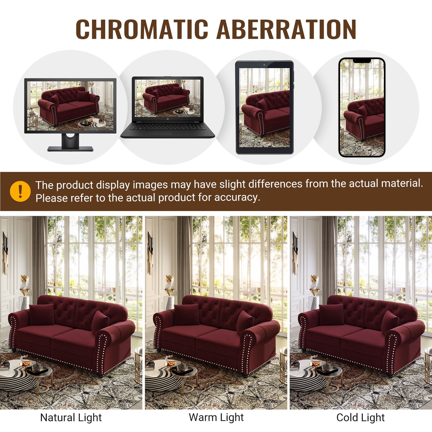 Upholstered Sofa With Nailhead Trim And Rolled Armrests