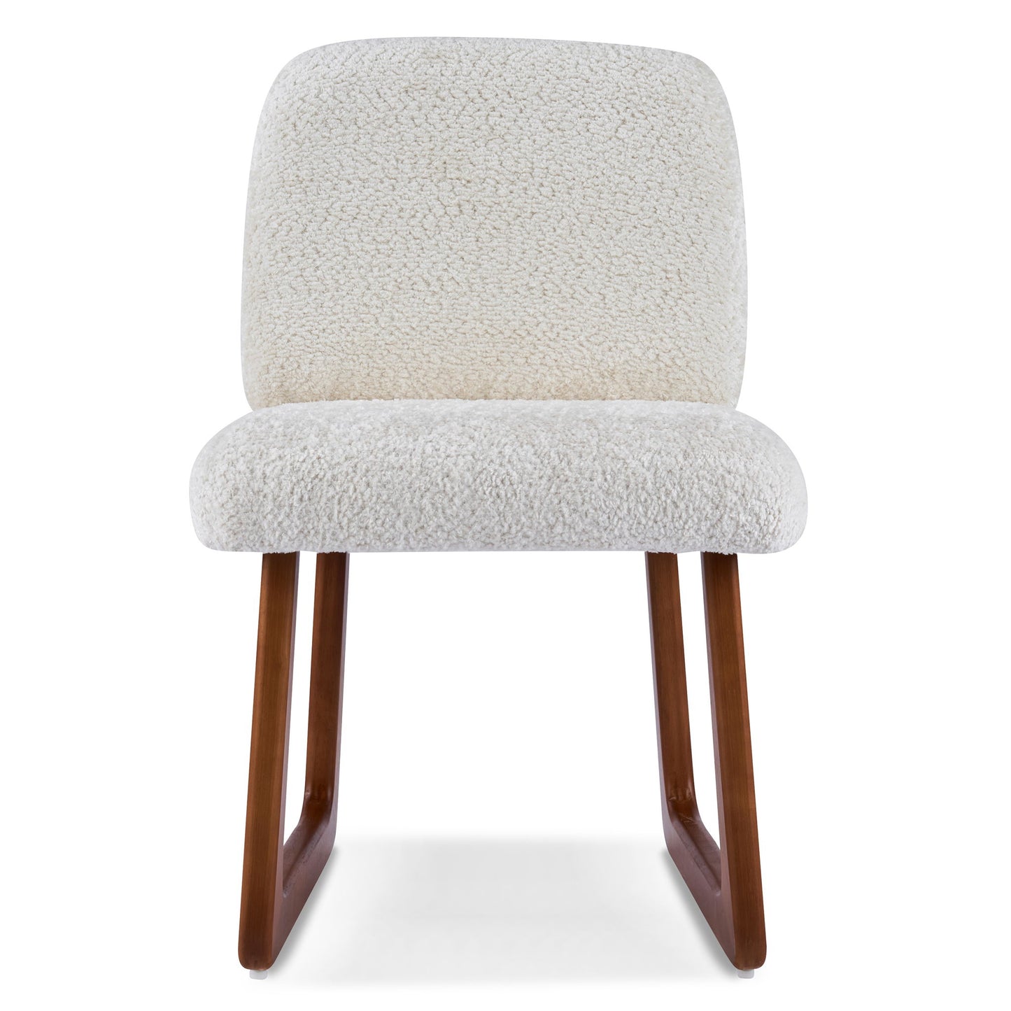 Dining Chair With Curved Legs (Set of 2) - Beige / Brown