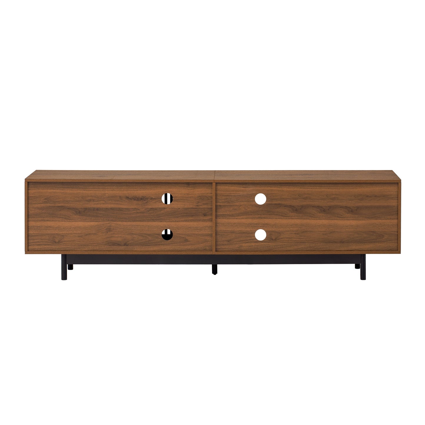 78" TV Stand For TVs Up To 85" Entertainment Center With Deep Drawers & Cable Management, Soft Closing Hinges - Walnut