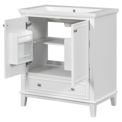 Modern Bathroom Vanity With Sink Combo, Multi Functional Cabinet With Doors And Drawer
