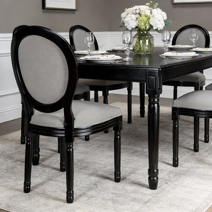 Upholstered & Round Back Dining Chairs (Set of 2)