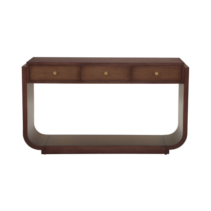 Console Table With 3 Drawers, Display Shelf