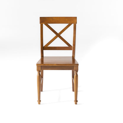 Dining Chair With X Shaped Back (Set of 2)