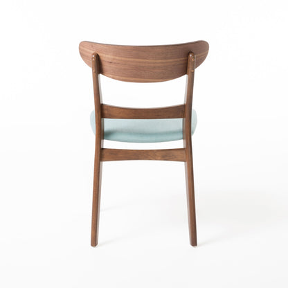 Mid Century Dining Chairs With Cushioned Seats And Wood Frame (Set of 2)