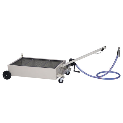 Heavy Duty 20 Gallon Low Profile Oil Drain With Pump Polypropylene - Gray