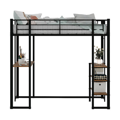 Bunk Bed With L-Shaped Desk And Dual Side Stairs