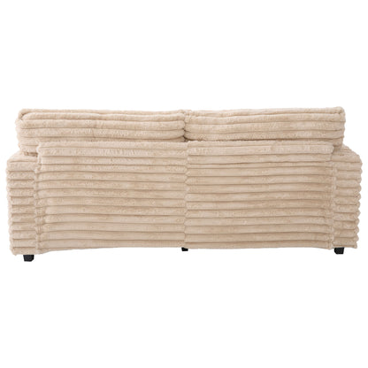 Oversized Double Chaise Lounge Sofa With USB Ports And Cup Holders