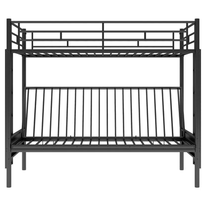Twin Over Full Bunk Bed, Multifunction - Black