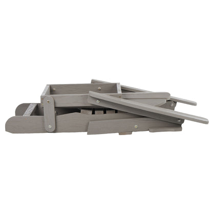 Oversize Outdoor Folding Adirondack Chair - Gray