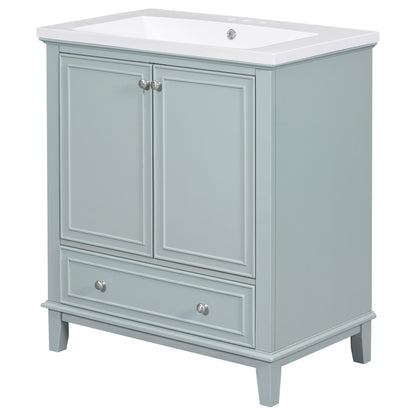 Modern Bathroom Vanity With Sink Combo, Multi Functional Cabinet With Doors And Drawer