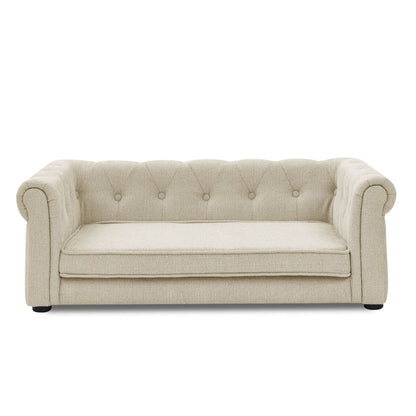 Modern Elegant Rectangle Pet Bed, Durable Elevated Dog Sofa