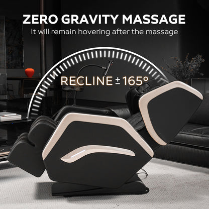 Zero Gravity Massage Chair Recliner With 10 Massage Heads And Full Body Air Pressure - Black