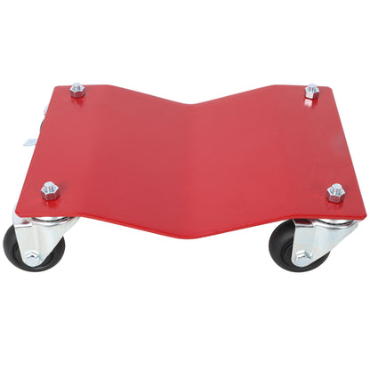 Heavy Duty Steel Vehicle Dollies With Brakes, 2500Lbs Capacity