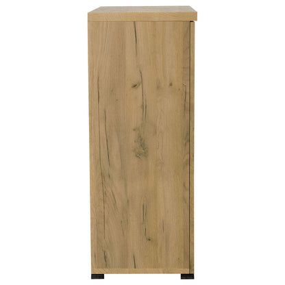 Door Accent Cabinet With Screens - Brown