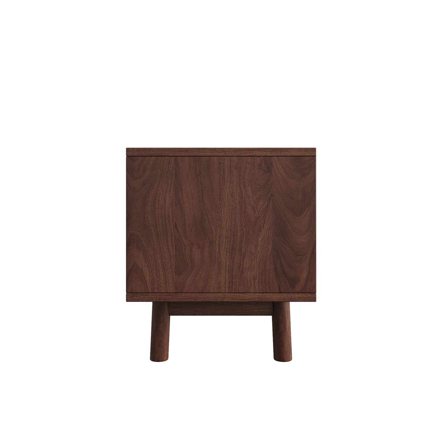 TV Stand With Sliding Doors And 2 Drawers For Living Room - Dark Brown