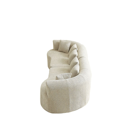 Curved Sectional Sofa With 6 Pillows