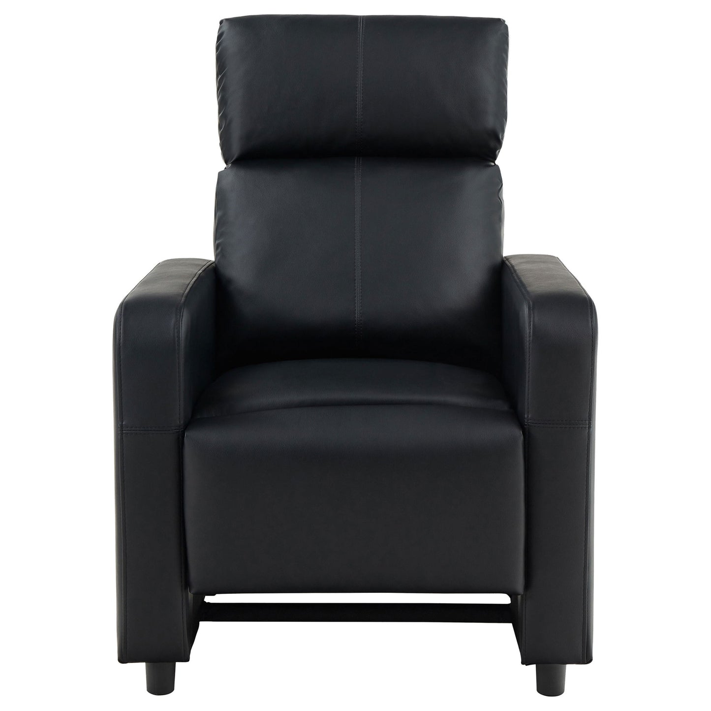 Warren - 5 Seater Home Theater With 4 Wedge Consoles Recliners And Storage Consoles - Black