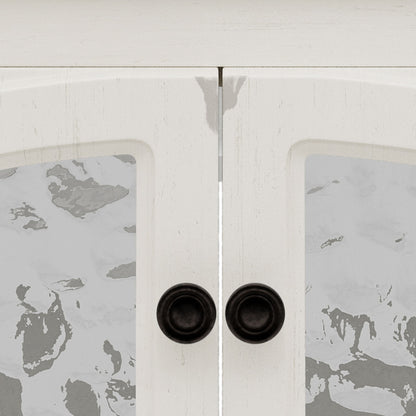 Vintage Farmhouse Bathroom Vanity With Ceramic Sink