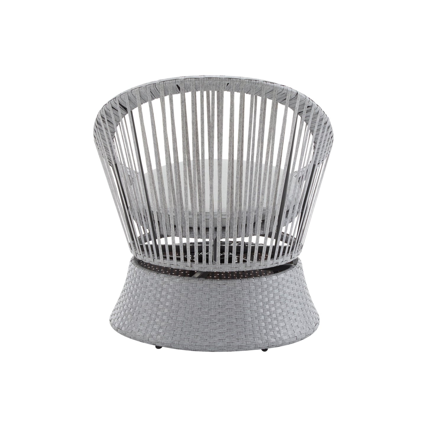 Modern Swivel Wicker Lounge Chair With Round Design