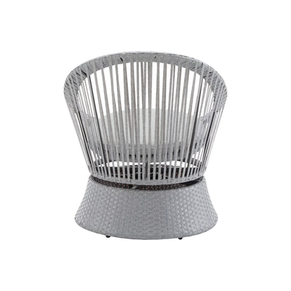 Modern Swivel Wicker Lounge Chair With Round Design