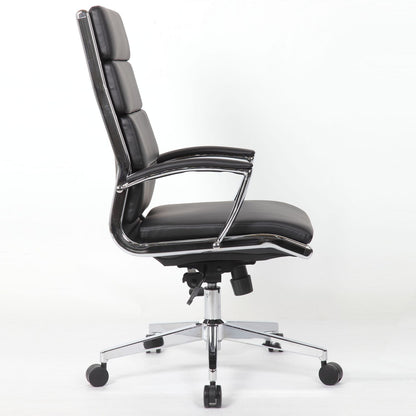 Office Chair, Breathable Mid Back Swivel Computer Chair With Foldable Armrest - Black