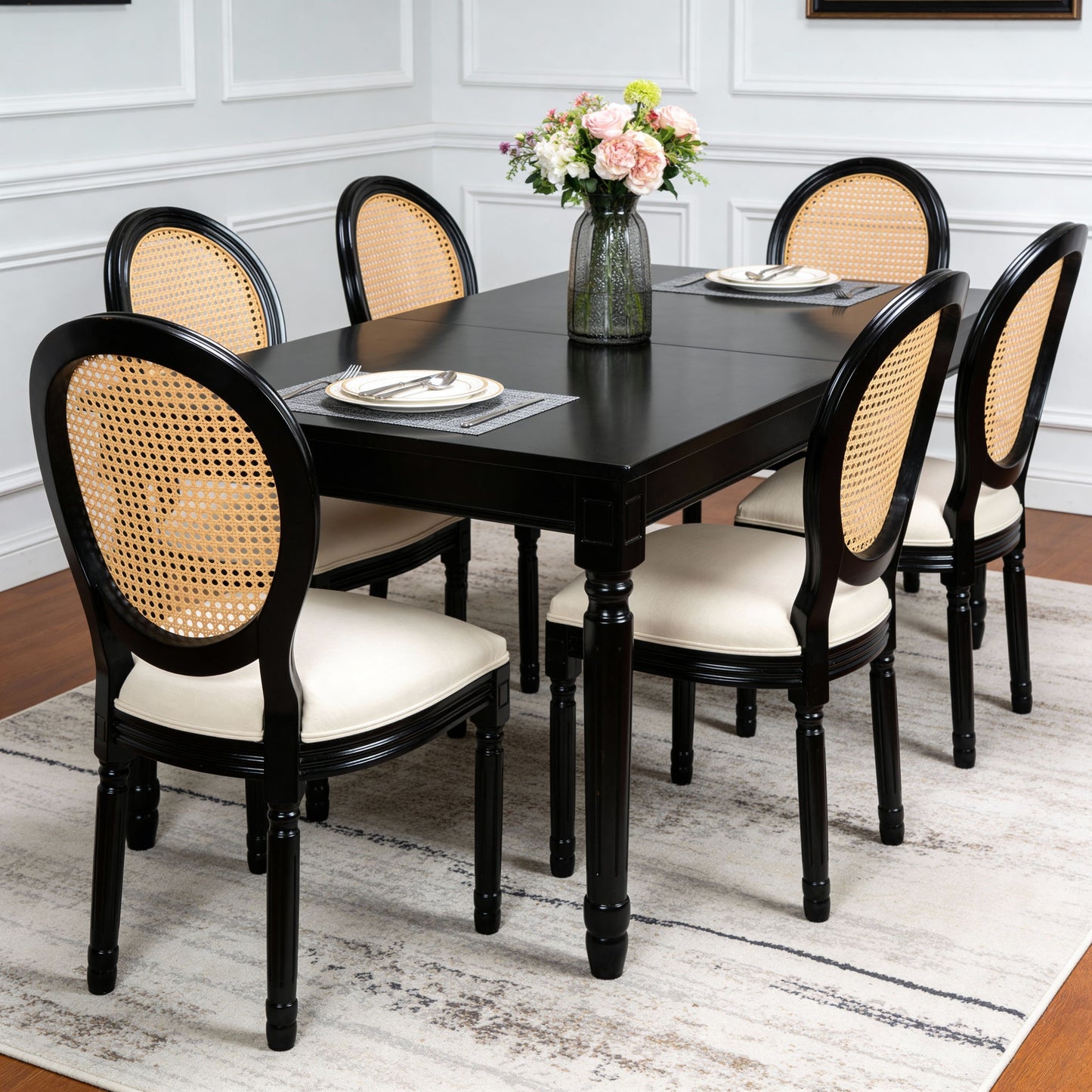 French Country Dining Chairs With Round Back (Set of 2)