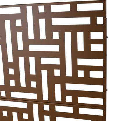 Decorative Freestanding Metal Privacy Screen For Indoor & Outdoor Use