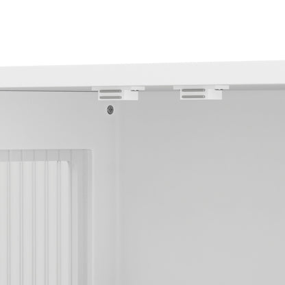 3 Door Wall Cabinet With Glass Door And Towel Bar